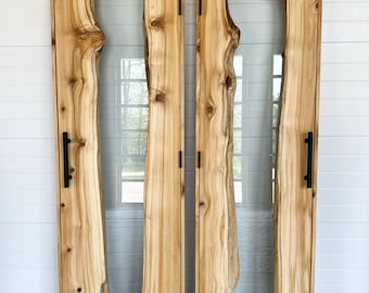 Sauna Door | Custom Door | Live Edge Sauna Door | Glass Sauna Door