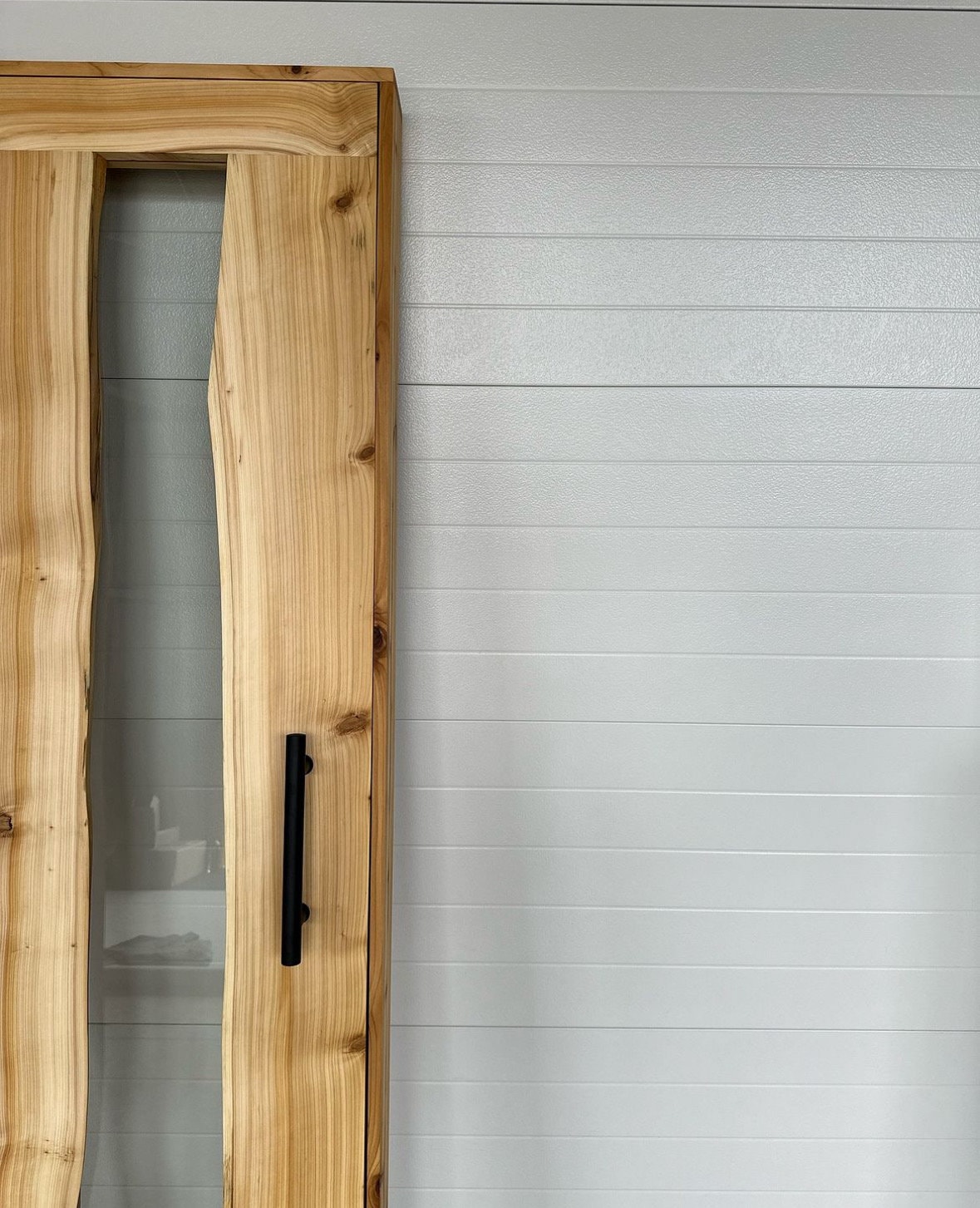 Cedar Sauna Door | Custom Door | Live Edge Sauna Door | Glass Sauna Door