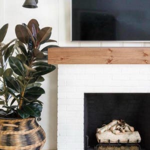 Mantel | Beam Mantel | Walnut Mantel | Wood Mantel | Custom Mantel | Floating Mantel | Shelf | Floating Shelves