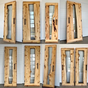 Sauna Door | Custom Door | Live Edge Sauna Door | Glass Sauna Door