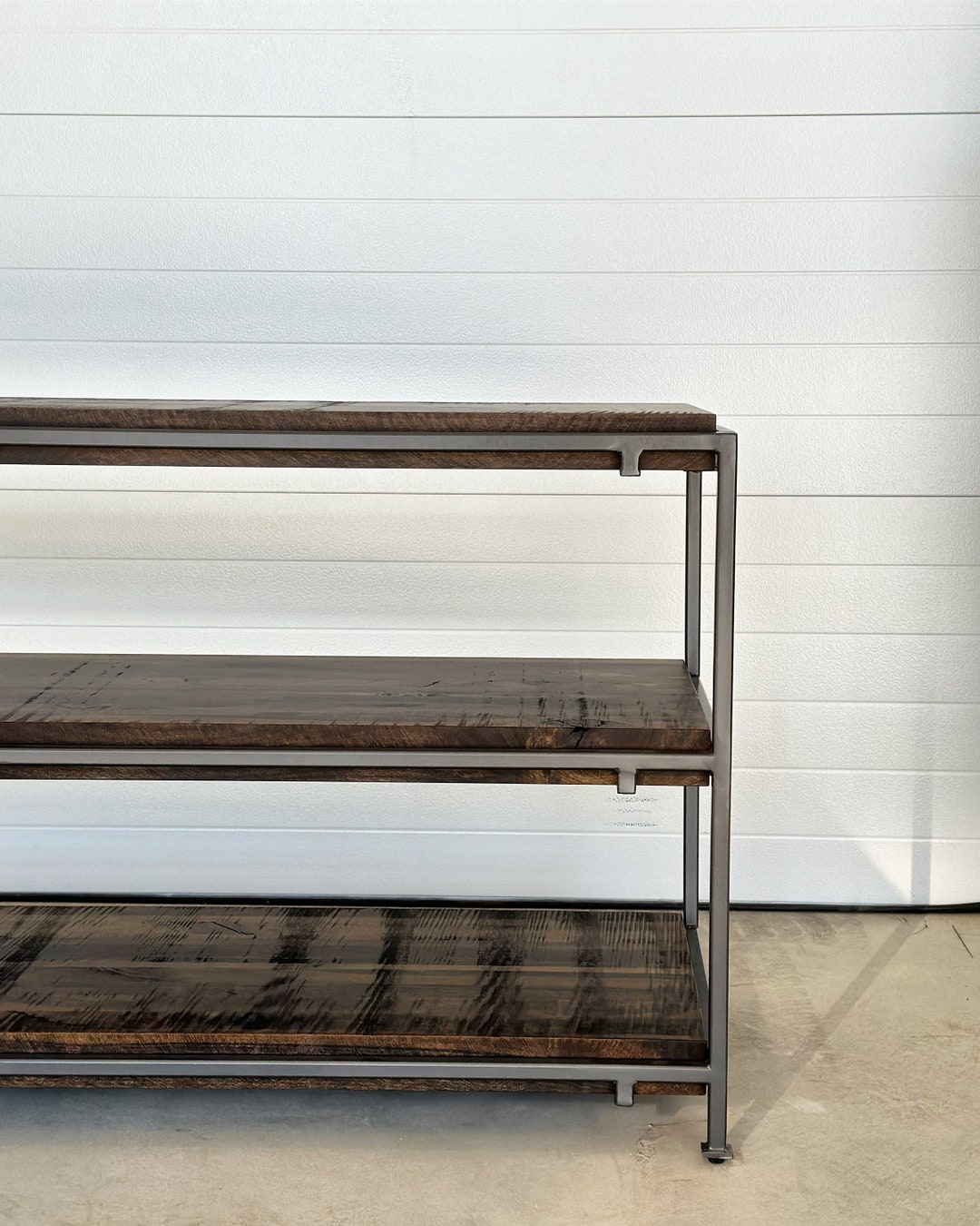 Industrial Modern Console Table | Reclaimed Wood Entryway Table - Etsy