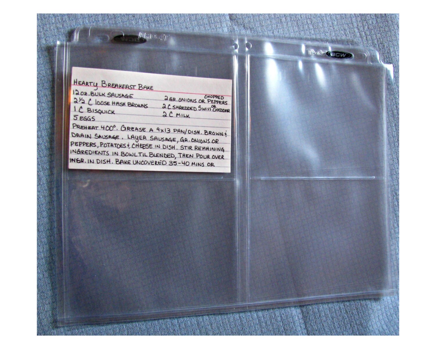 31/2 x 5 RECIPE CARD PROTECTORS Recipe Card Etsy