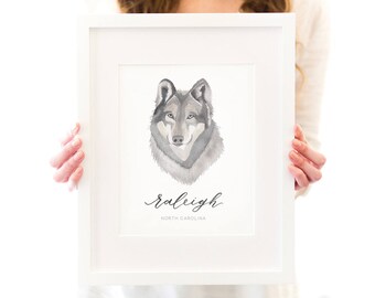 Raleigh Wolfpack Art Print - North Carolina