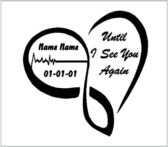 Download Memorial Heart Heartbeat Decal Vinyl Sticker Memorial ...