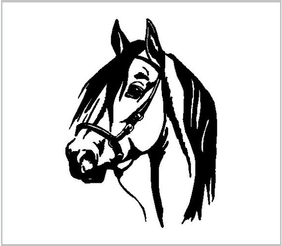 YIN-YANG HORSE Vinyl Decal Sticker A