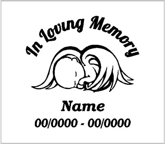 Download Memorial Baby Angel Wings Memorial Vinyl Decal Vinyl ...