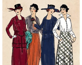 Art Deco Print, Flapper Art, Couture, Fashion Illustration, 1920s Dress, 20s Dress, Vintage Deco Print, Vintage Art, Vintage Illustration