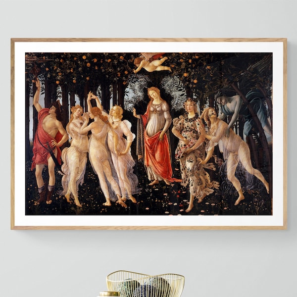 Sandro Botticelli, Primavera, Italian Renaissance, Fine Art Print, Botticelli Masterpiece, Classical Mythology, Uffizi Gallery Art Prints