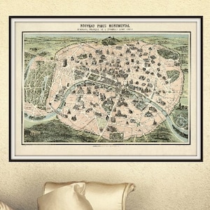 Nouveau Paris Monumental, France Map, Map France, Map Paris, Paris France Map, Paris France, Paris Monumental, Monumental Paris, 1878 Paris