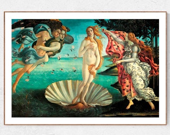 Sandro Botticelli, The Birth of Venus, Italian Renaissance, Fine Art Print, Botticelli Masterpiece, Goddess Venus, Uffizi Gallery Art Prints