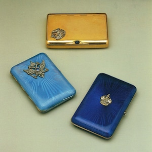 Faberge, Giclee Art Print, Gold, Imperial Cigarette Case, Imperial Eagle, Cigarette Case, Castenskiold Cigarette Case, Russian Artwork