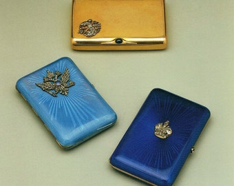Faberge, Giclee Art Print, Gold, Imperial Cigarette Case, Imperial Eagle, Cigarette Case, Castenskiold Cigarette Case, Russian Artwork