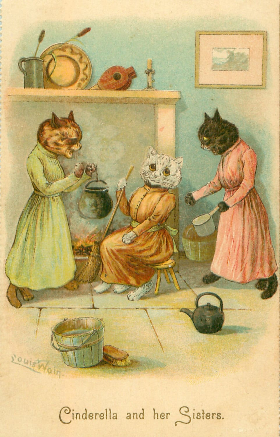 Decorative Cats Painting by Louis Wain - Fine Art America