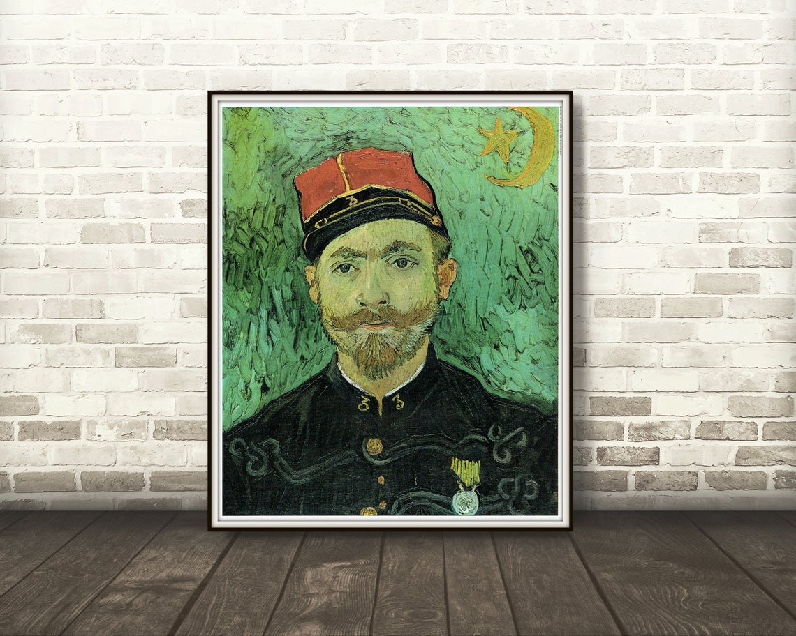 Vincent Van Gogh Print Portrait of Lieutenant Milliet Famous - Etsy