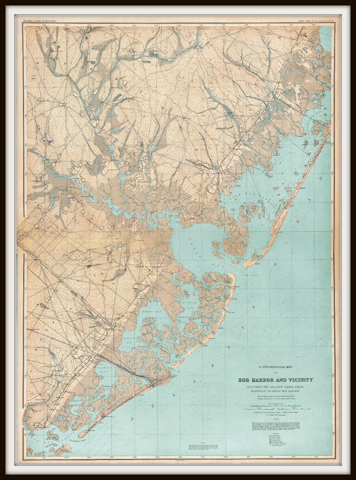 Egg Harbor Egg Harbor NJ NJ Map Map Egg Harbor NJ Egg Etsy