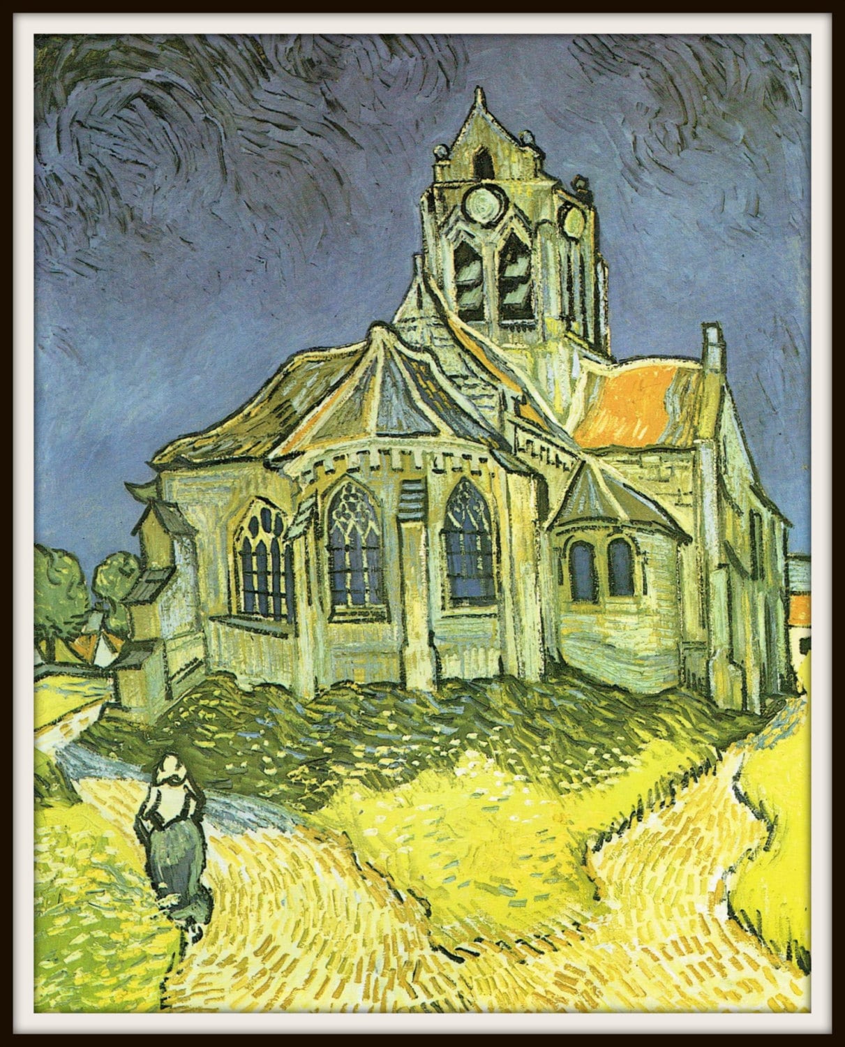Van Gogh The Church at Auvers Canvas Giclee 8 x 10 inch Print 