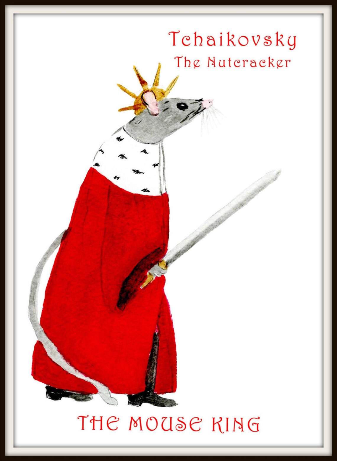 Nutcracker Drawing Mouse King Nutcracker Nutcracker Mouse Etsy