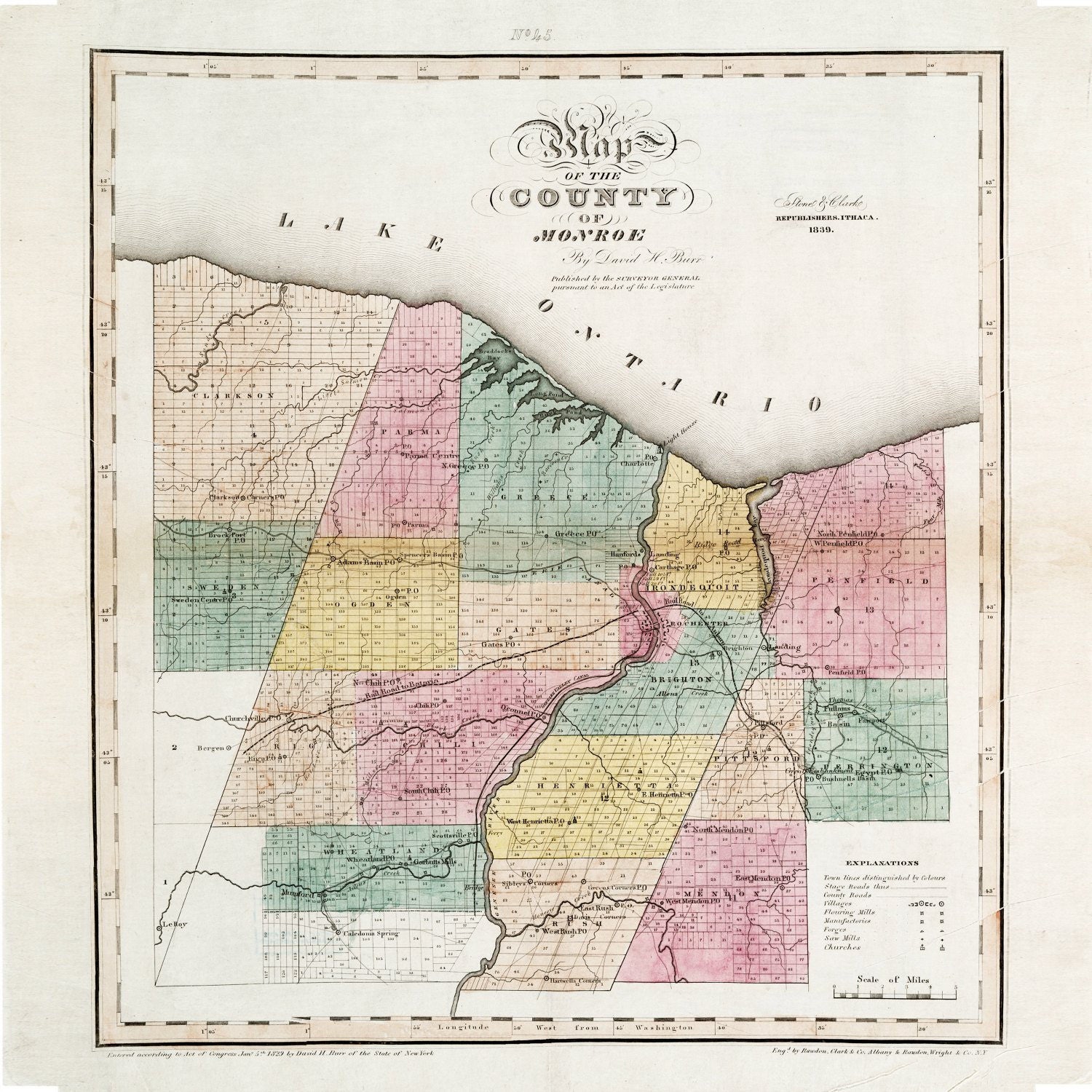 Map Of Monroe County Ny Monroe County Ny Monroe County Monroe Ny Monroe County Ny | Etsy Uk