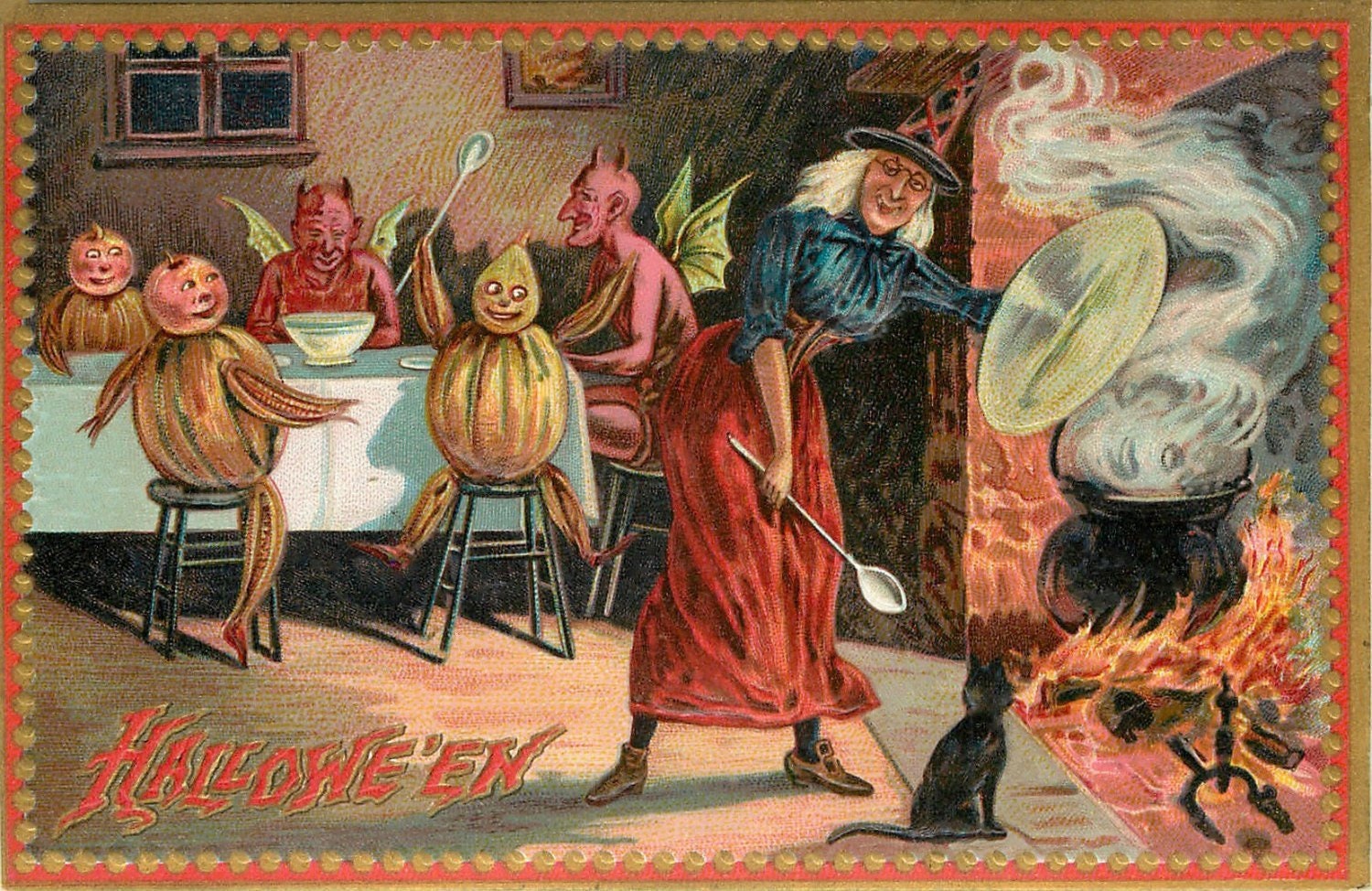 Witch Stirring Cauldron, Halloween Cauldron, Stirring Cauldron, Halloween Witch Stirring Cauldron, Stirring Cauldron Witch, Witch Stirring