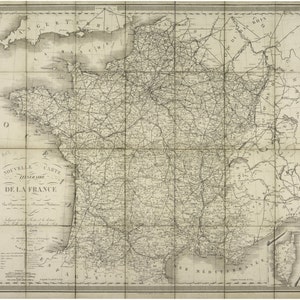 França, mapa vintage, impressão de mapa giclée, mapa da França, arte de mapa, mapa histórico, mapa antigo, impressões de arte de mapa, arte de parede de mapa, decoração de quarto de mapa, mapa francês