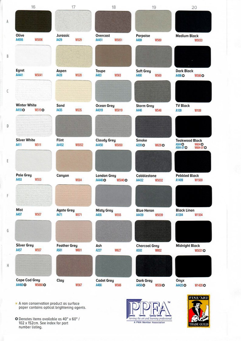 May include: A color chart with 80 different paint colors, organized in rows and columns. Each color is labeled with a name and a code. The chart is designed for use by artists and designers.