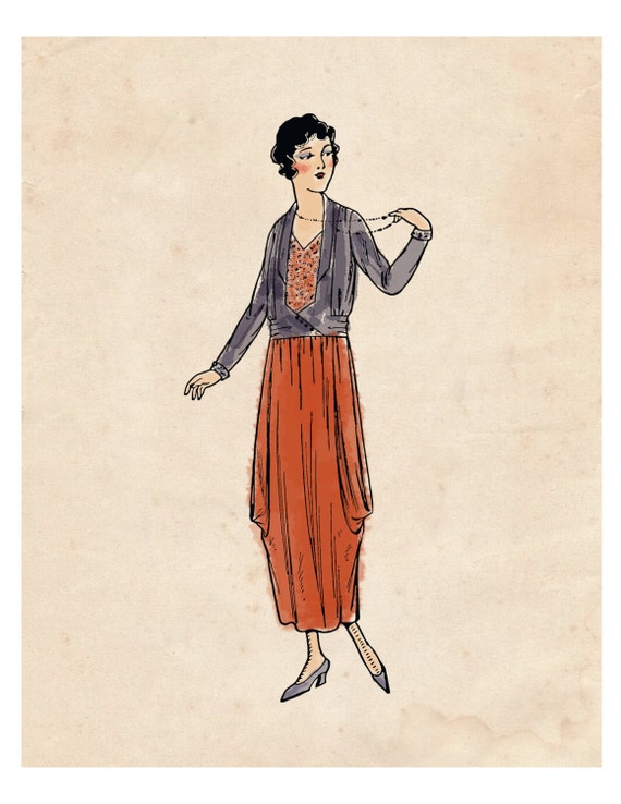 Art Deco Print Flapper Art Couture Fashion Illustration 1920s Dress 20s Dress Vintage Deco Print Vintage Art Vintage Illustration Etsy Australia
