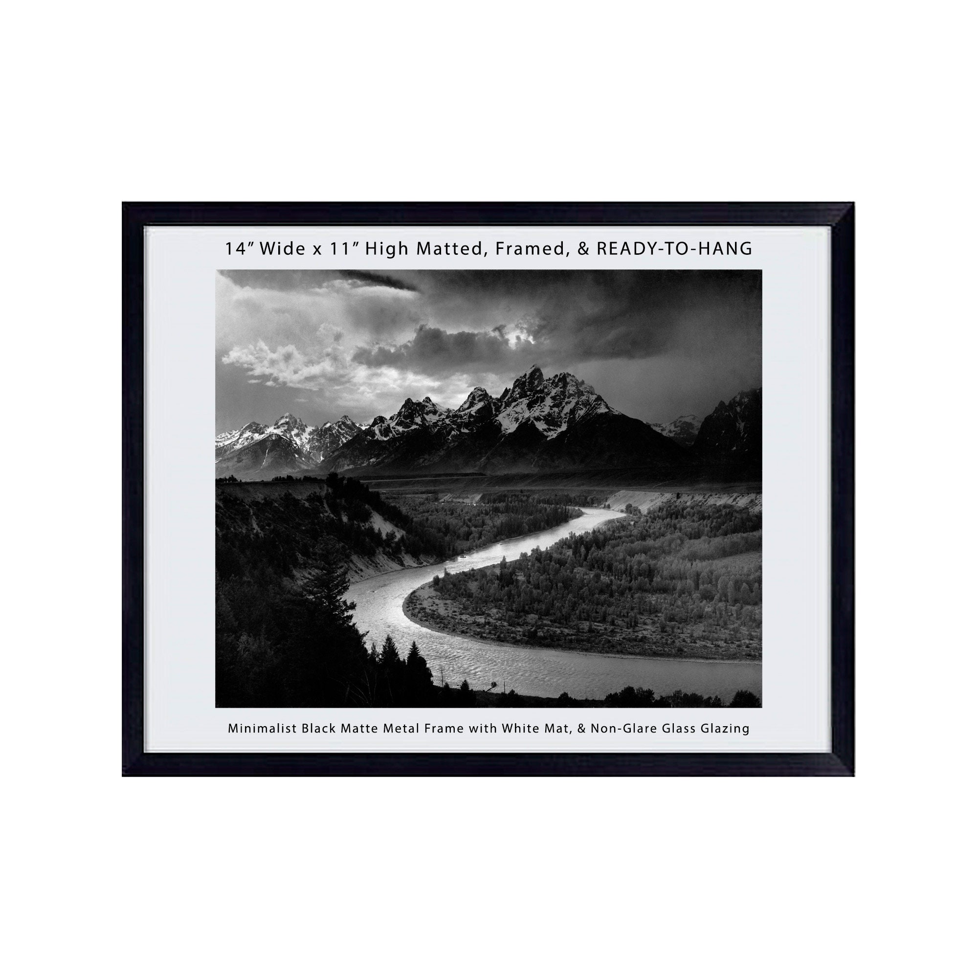 Ansel Adams, the Tetons , Snake River, Wall Art, Tetons and Snake 