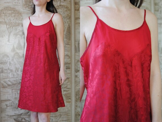 Vintage Ports International,1980s Red Brocade Skirt,1990s Red and Gold Brocade Skirt,1980s Formal Skirt,1990s Evening Skirt
