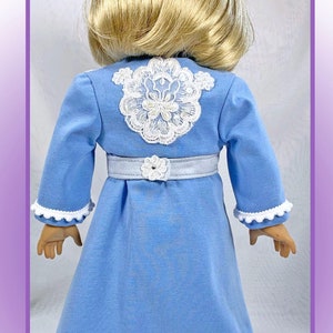 Doll Frock Coat Set: Modern Blue Princess Costume, Jumpsuit & Hand Painted Boots - Fits 18&quot; Dolls