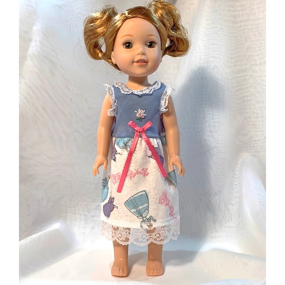 Pastel Princess cinderella Doll Pajamas nightgown Fits 14 Inch