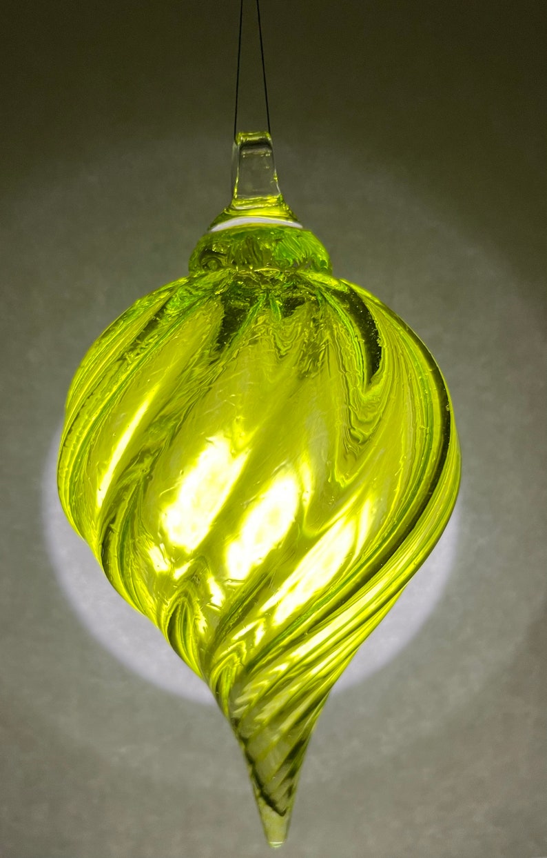 Blown Glass Optic Ornaments image 5