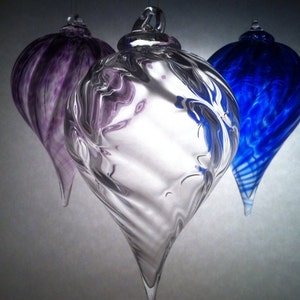 Blown Glass Optic Ornaments