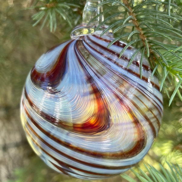 Feather Twist Glass Ornaments