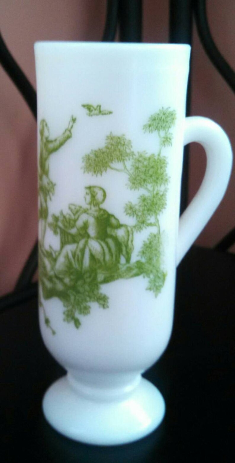 Vintage Avon Milk Glass Mini Vase Etsy