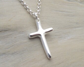 Silver cross "Franzi" with chain, cross made of silver, gift for communion, confirmation