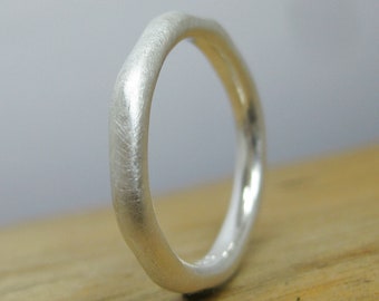 smalle ring "Bony" zilver, minimalistische, klassieke zilveren ring