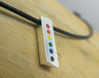 Zilveren Hanger "Rainbow Shots" Rainbow LGBT Pride Jewelry