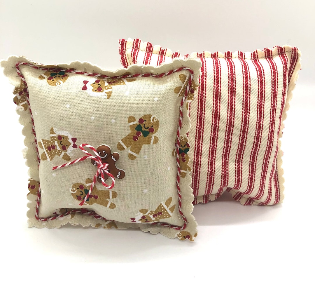 Fabric Gingerbread Ornies Xmas Dough Bowl Fillers Christmas Tier Tray