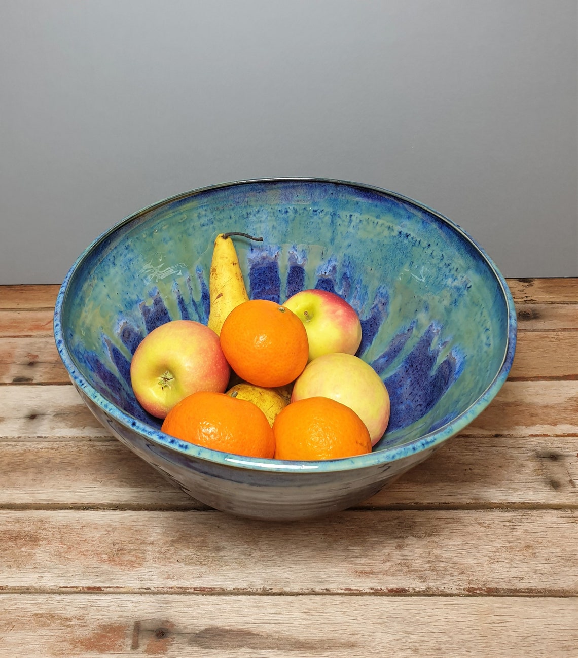 Extra Large Fruit Bowl Stoneware Bowl Ceramic Serving Dish Etsy