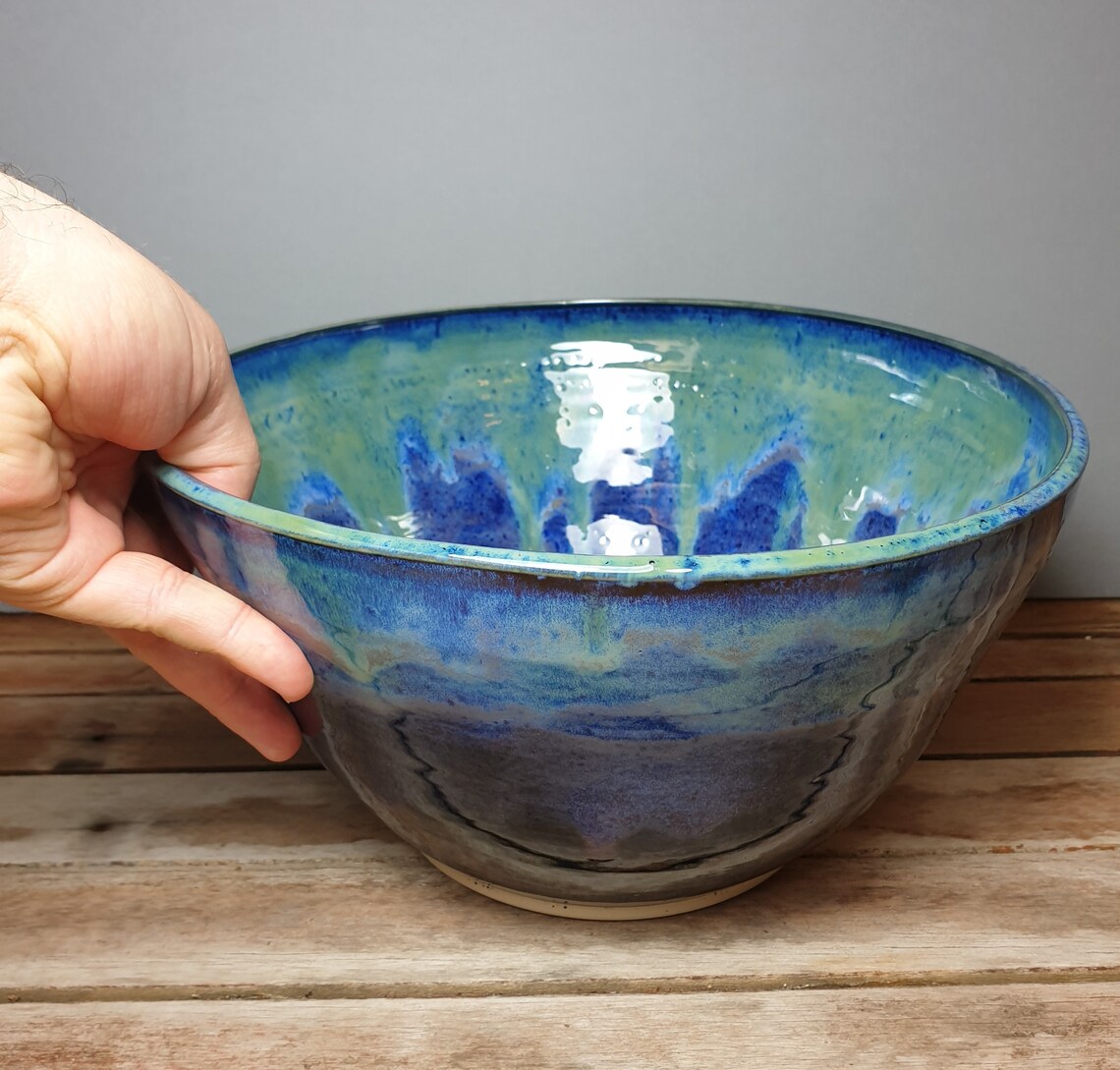 Extra Large Fruit Bowl Stoneware Bowl Ceramic Serving Dish Etsy