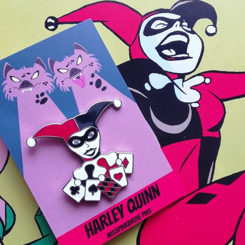 Harley Quinn Batgirl Enamel with FREE C grade lvy Pin with | Etsy