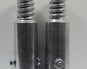 2 Metall gefädelte Griffspitzen für 3/4" Holz-, Kunststoff- & Metallstangen.  (Kaufe 3 Get 1 Free) Verlängern Sie die Lebensdauer Ihrer Stange. Hardware enthalten.