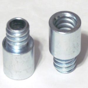 2 unidades - Adaptador de rosca Acme para poste - Padrão de rosca 3/4-5 interna e externa (aço carbono com revestimento de zinco)