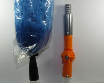 2 Cobweb Duster Brush & Angle Adapter - Standard Acme Thread On Both.  Will fit all standard poles. (Purchase 3 orders Get 1 order free)