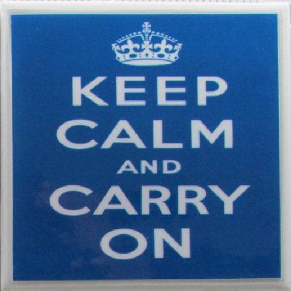 Keep Calm Tile Coasters Set Of 4 Drink Coasters Etsy