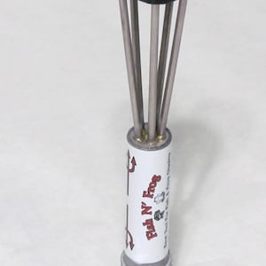 6&quot; Spearfishing Tip (No pole included)  Screws on to any standard pole or exention pole.  5 stainless steel paralyzer head prongs w/barbs.