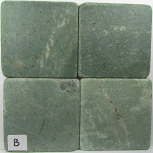 Green Marble Stone Coaster - Set of 4 - No two are just alike - Personalized Coaster - Drink / Bar Coaster - Tile Coaster - Ceramic Coaster