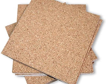 110 unidades - 3,85" x 3,85" - Corcho autoadhesivo para posavasos - Adhesivos 3M, cinta de transferencia, para posavasos de piedra, baldosas de cerámica o madera