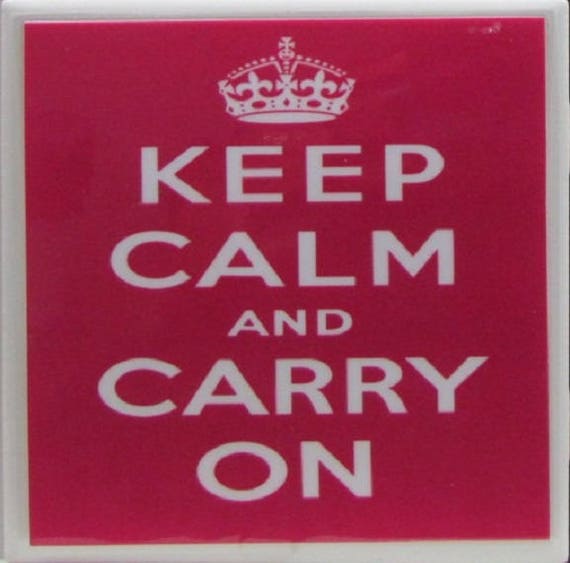 Keep Calm Tile Coasters Set Of 4 Drink Coasters Etsy
