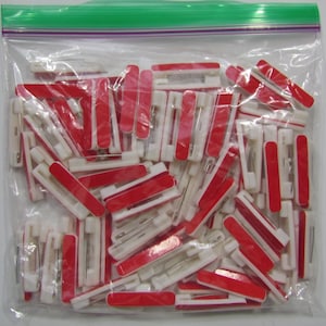 1000 count 1.5 inch White Plastic Safety Pin Back w/ Adhesive Bar Pin Bar Pinbak Name badge pinbacks Safety Pinbacks Plastic Pin image 1